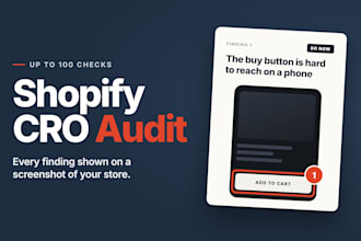 do a shopify cro audit with a clear action plan