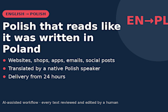 translate english to polish and proofread your polish text