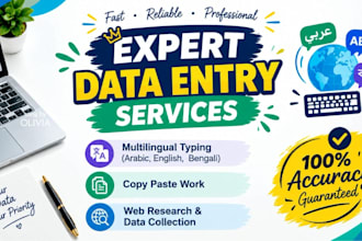 be your expert multilingual data entry and typing specialist