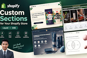 create a custom shopify section using liquid and CSS