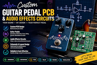 design custom guitar pedal pcb and audio effects circuits