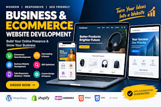 create ecommerce website, business website