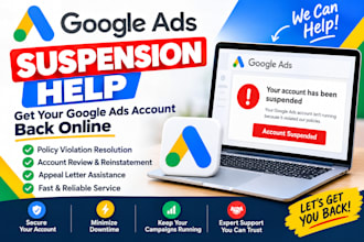 fix google ads account suspension ads suspension merchant policy violations