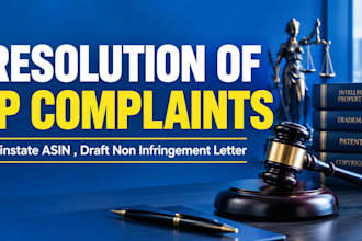 resolve amazon IP complaints, reinstate asin , draft non infringement letter