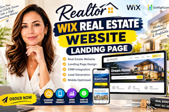 build real estate wix realtor website wix landing page wix real estate website
