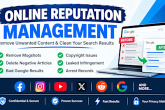 remove mugshots delete negative article deindex bad links bad google results