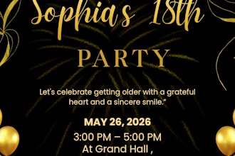 design elegant debut invitation for 18th birthday