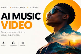 suno ai music video, google flow ai music, bandlabs, ai songwriting, lyric video