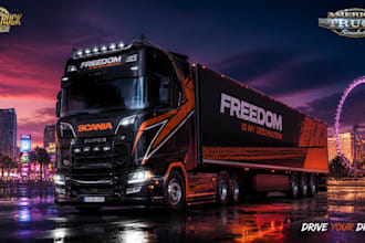 create high 3d quality ets 2 and ats skin and trucks, ets trailer, ats map