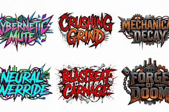 design cybergrind, grindcore and industrial metal logo