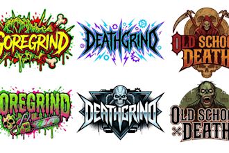 design goregrind, deathgrind and old school death logo