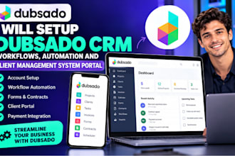 setup dubsado crm, workflows, automation and client management system portal