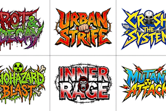 design grindcore, hardcore and crossover thrash logo