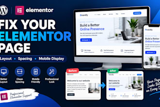 fix wordpress elementor layout, spacing and mobile issues