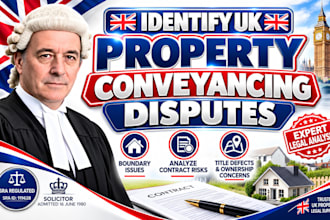 identify UK property conveyancing disputes boundry issues analyse contract risks