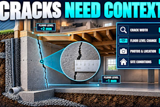 assess foundation cracks and settlement from your site evidence