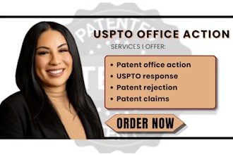 review uspto office action, analyse prior art rejection and claim amendments