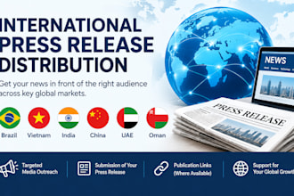distribute press release article in brazil, vietnam, india, china, uae, oman