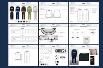 create professional tracksuit tech packs for clothing manufacturers