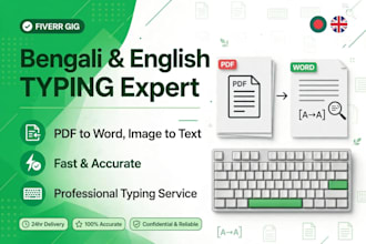 do bengali and english typing, pdf to word