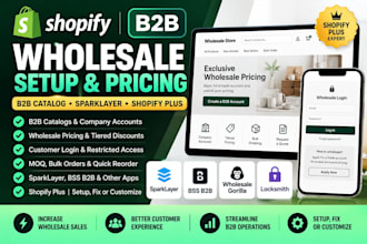 setup shopify b2b wholesale shopify pricing b2b catalog sparklayer shopify plus