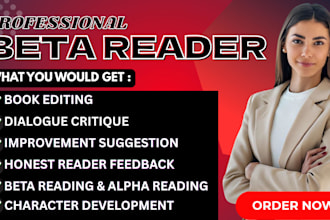 beta read your fantacy romance historical thriller with detailed feedback