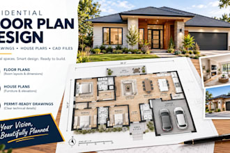 draw professional residential house floor plans