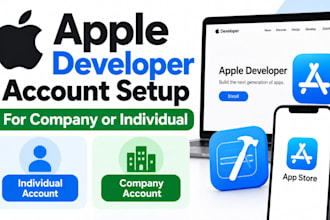 set up apple developer account for the company or individual