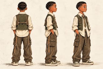 design a character turnaround sheet