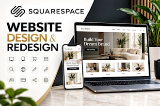 design, redesign, a professional square space website and development