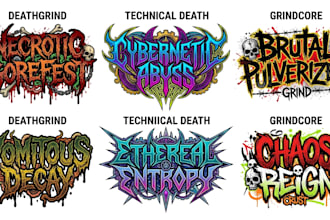 design deathgrind, technical death and grindcore logo
