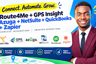 integrate route4me gps insight azuga netsuite quickbooks zap