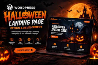 build a spooky halloween sales landing page in wordpress elementor