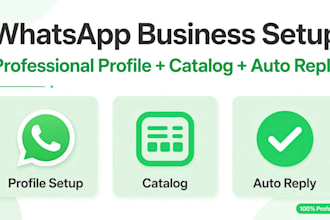 setup whatsapp business profile with catalog and auto reply
