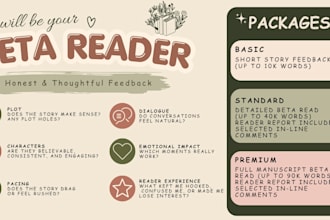 read your story and provide honest, thoughtful feedback