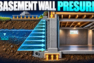 calculate basement wall lateral soil pressure and support loads