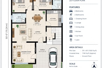 draw professional 2d house plans in autocad