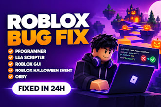roblox bug fix programmer lua scripter roblox gui roblox halloween event obby