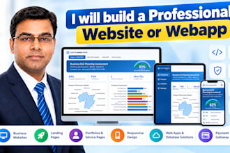 build a business website, custom webapp, or dashboard
