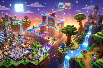 build custom roblox maps, 3d game maps environments, landscape in roblox studio