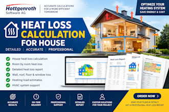 heat loss calculation for house and heat loss report, hvac heating load