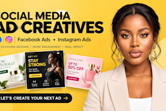design facebook ads instagram ads social media posts ad creatives and image ads