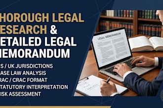 conduct thorough legal research and draft a detailed legal memorandum