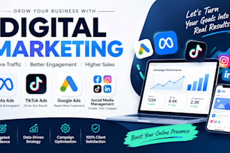 manage social media accounts and run ads
