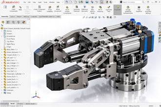 do robotics grippers, end effectors, solidworks for robotics automation in cads