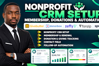 setup nonprofit crm givebutter donorbox zeffy spotler little green light fonzip