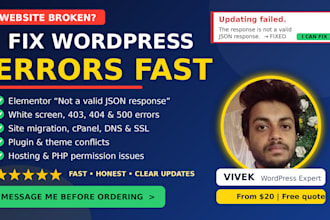 fix wordpress errors, hosting issues, and cpanel problems