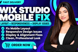 fix wix studio mobile layout, responsiveness, design and display issues