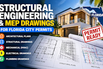structural engineering mep drawing for florida city permit