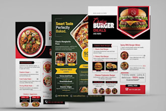design luxury restaurant menu modern cafe food menu print ready